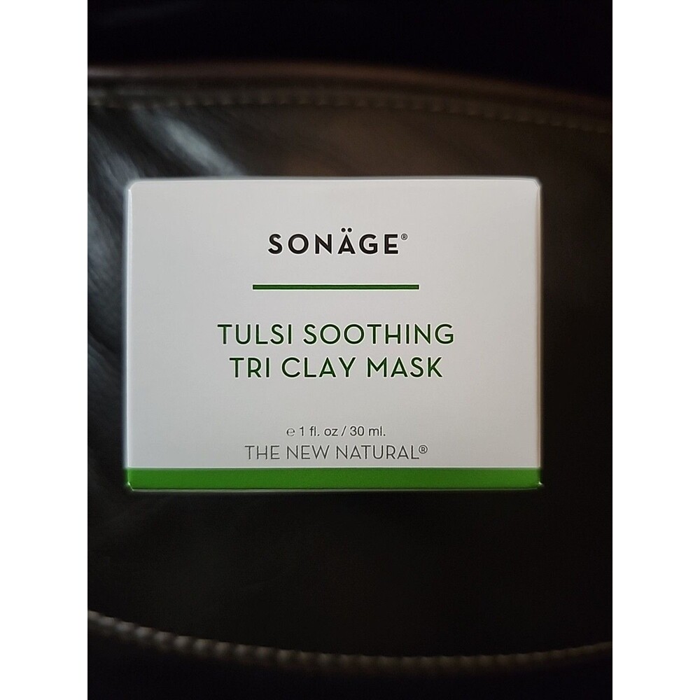 Sonage Tulsi Soothing Tri Clay Mask 30mL Cruelty & Paraben Free Calms Skin USA